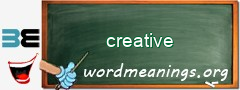 WordMeaning blackboard for creative